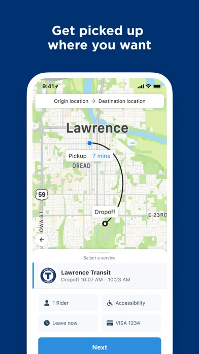 Zrzuty ekranu Lawrence Transit On Demand