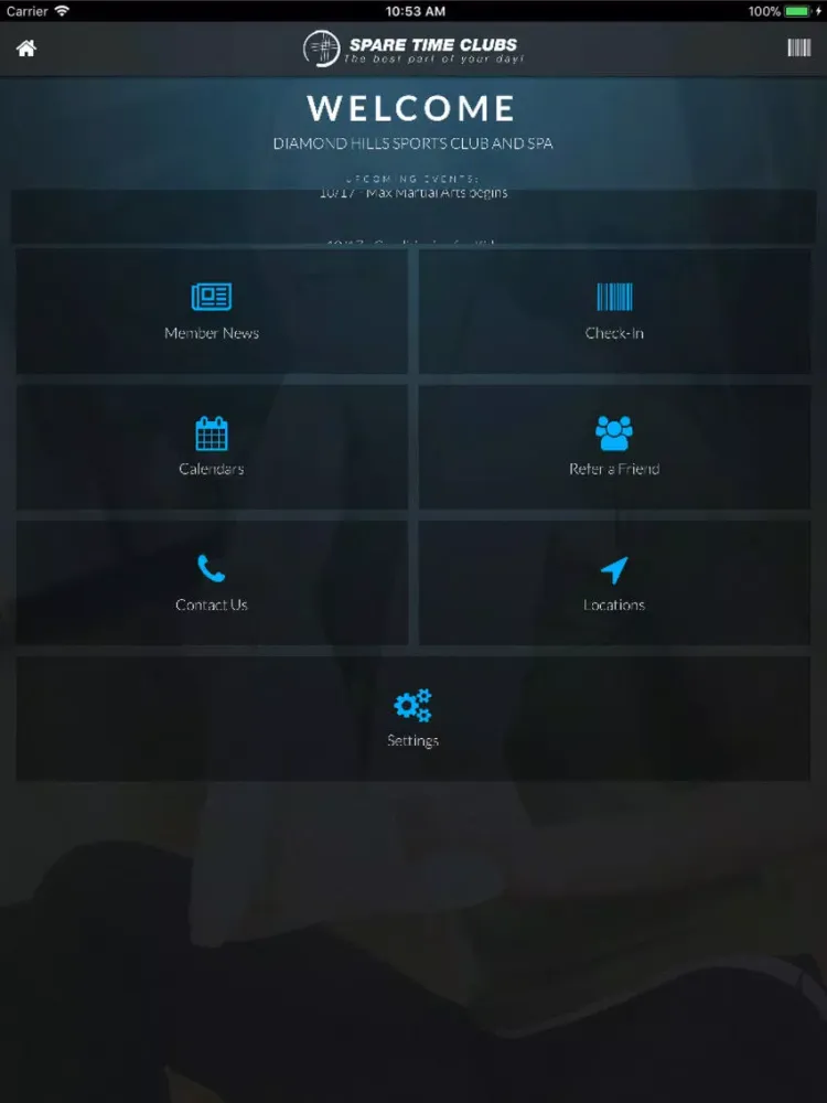 Spare Time Clubs Mobile App iPad  Screenshots