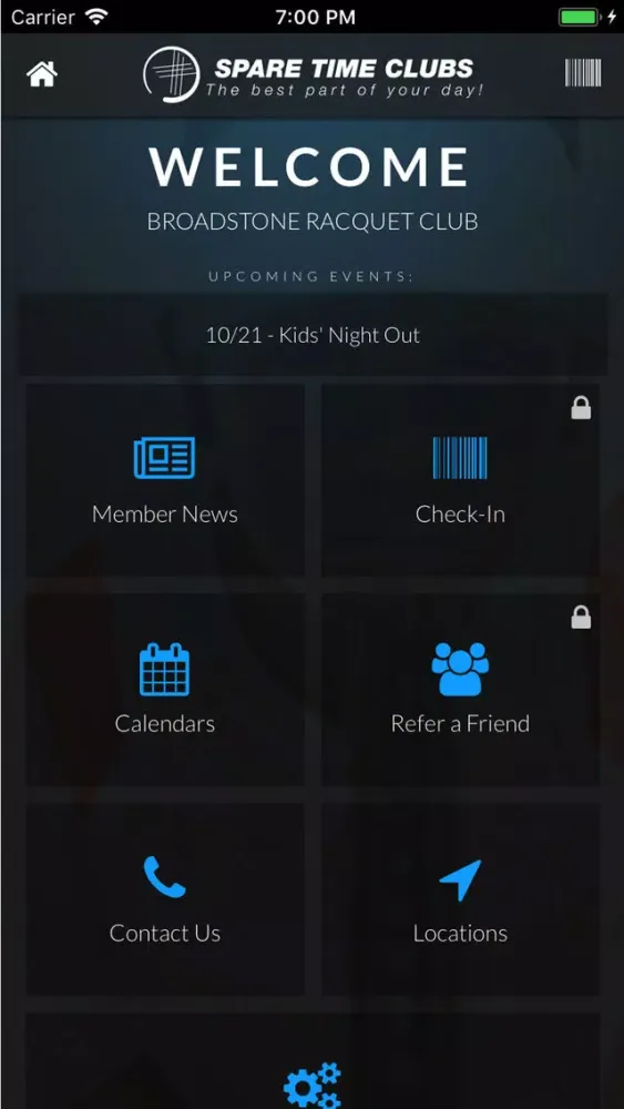 Spare Time Clubs Mobile App Screenshots