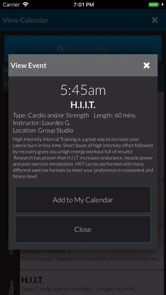 Spare Time Clubs Mobile App Screenshots