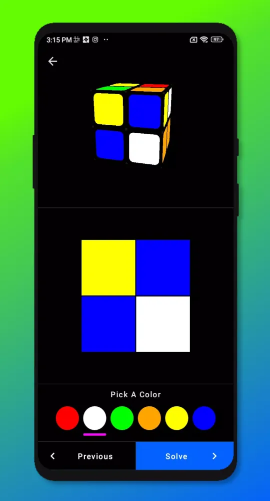 Ảnh chụp màn hình của Cube Solver 2x2