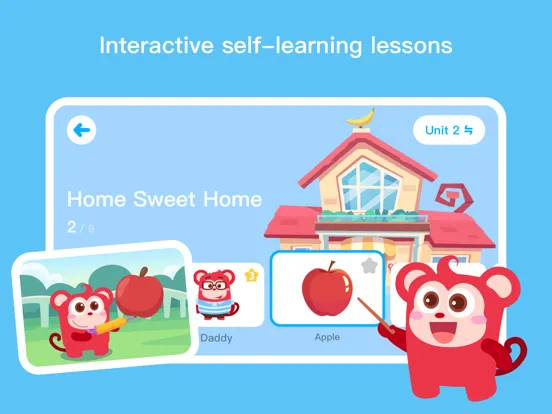 Tangkapan layar SparkABC:English for Kids iPad 