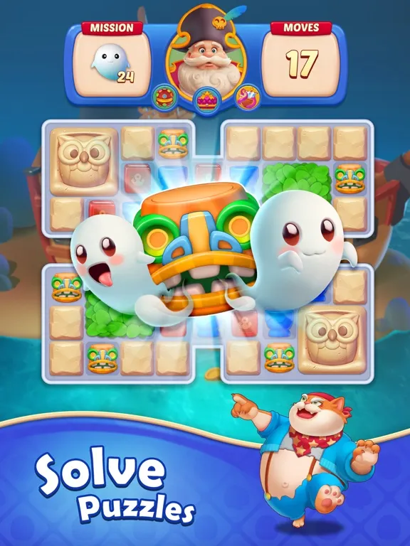 ภาพหน้าจอของ Pirate Kingdom - Match 3 Games iPad 