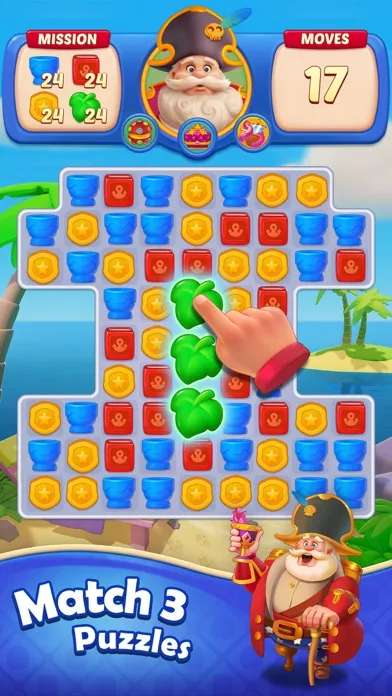 ภาพหน้าจอของ Pirate Kingdom - Match 3 Games