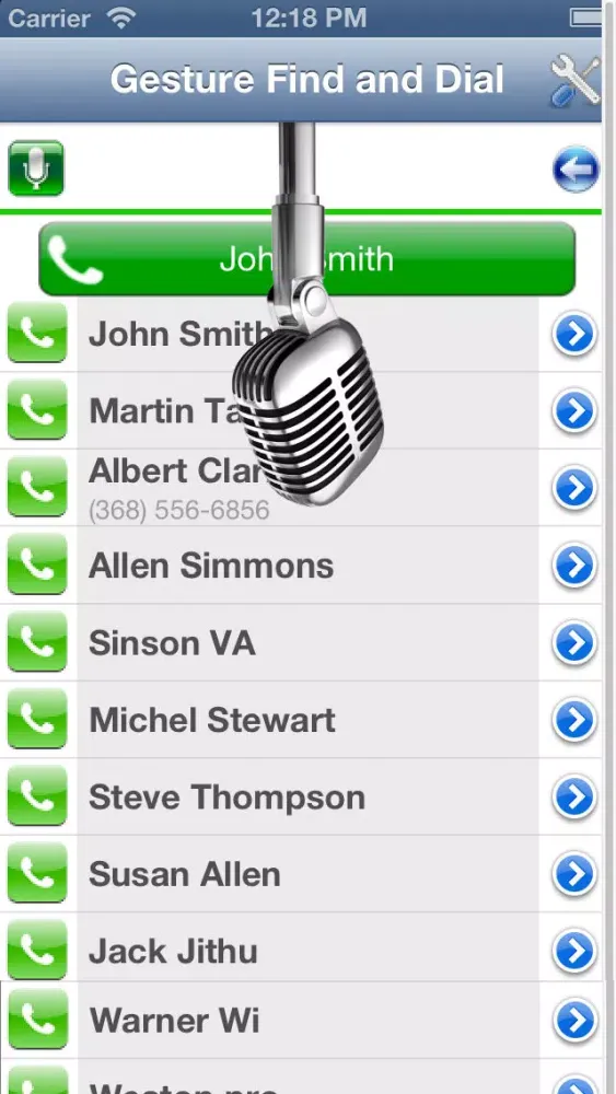 Gesture Find and Dial Screenshots