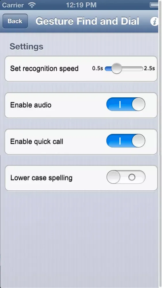 Gesture Find and Dial Screenshots