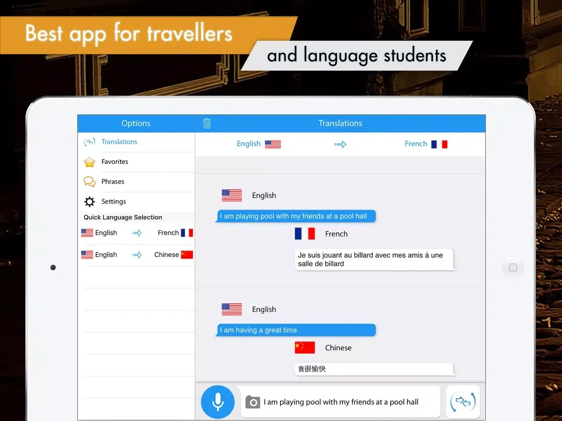 Captures d'écran de Translator With Speech HD iPad 