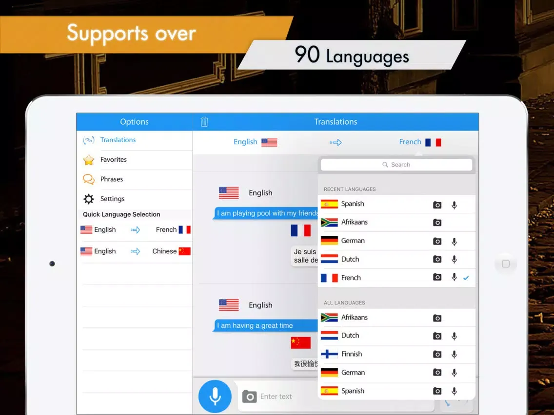 Captures d'écran de Translator With Speech HD iPad 
