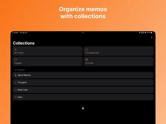 تصاویر Spark Memos - Capture ideas iPad 