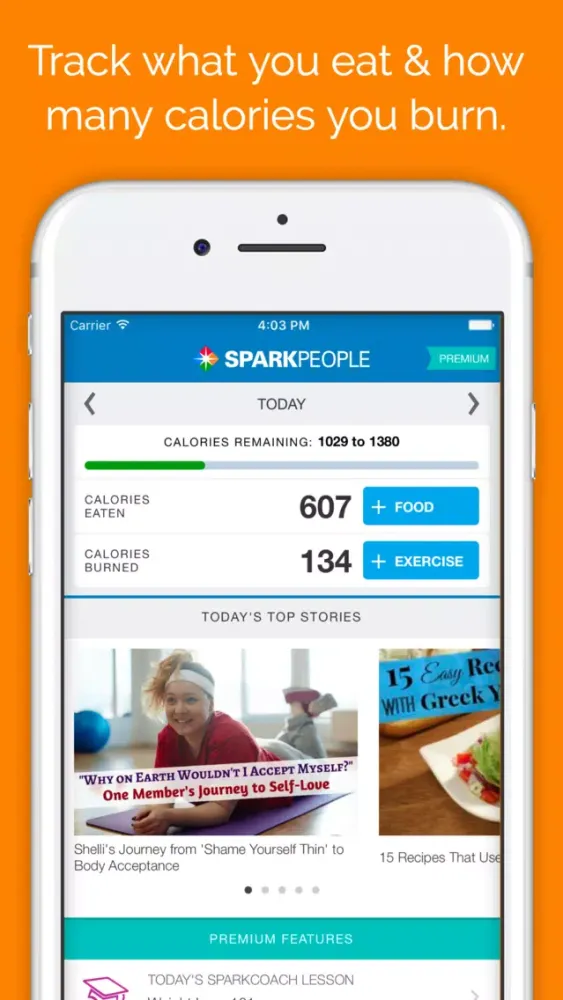 صور SparkPeople Calorie Tracker