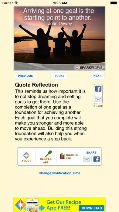 Inspirational Quote of the Day by SparkPeople Screenshots