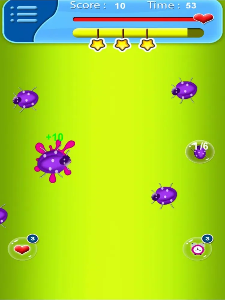 Butterfly And Bugs Bang Game iPad  Screenshots