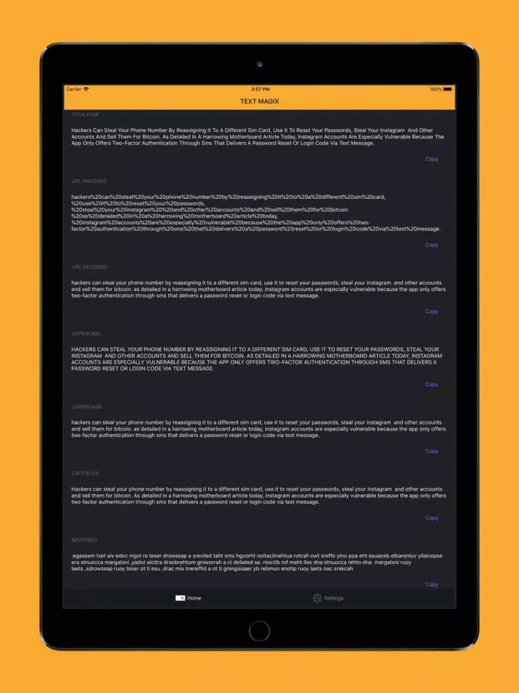 Tangkapan skrin Text Magix iPad 