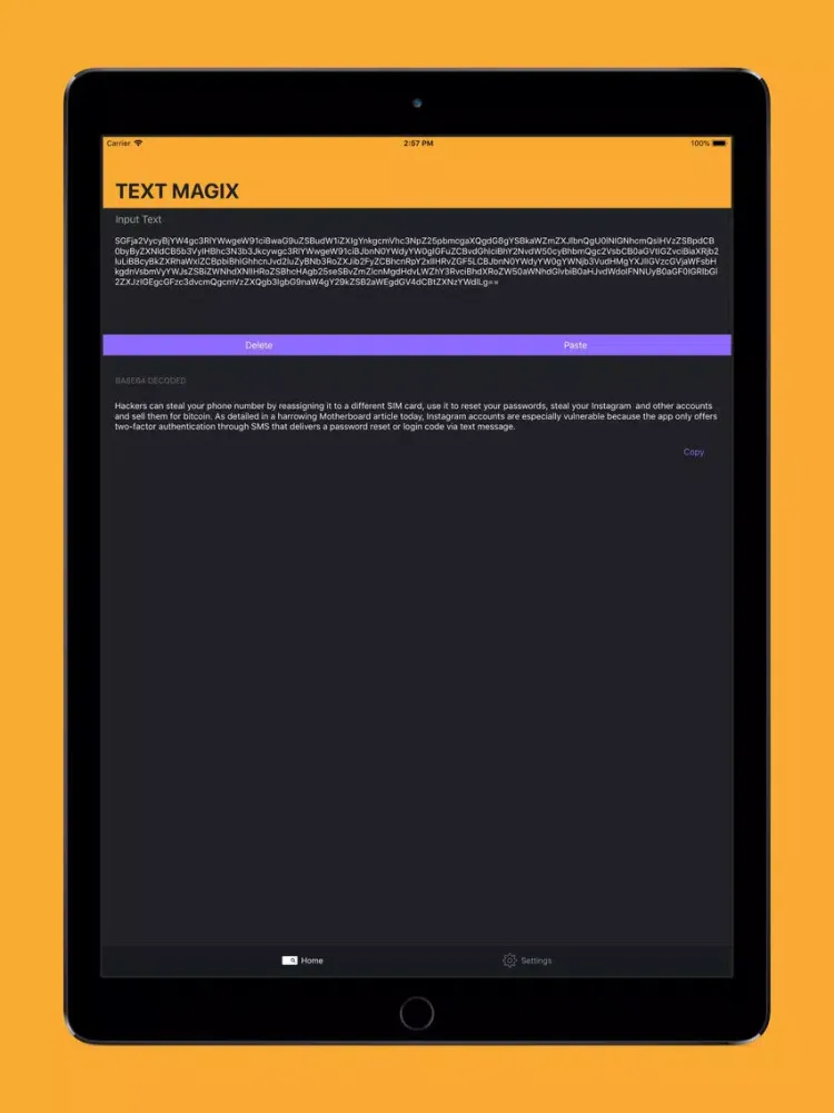 Tangkapan skrin Text Magix iPad 