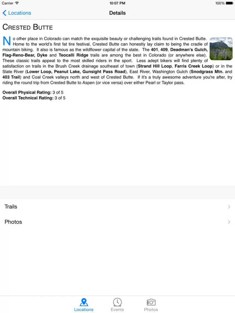 Colorado Rocky Mountain Bicycle Boys iPad 应用截图