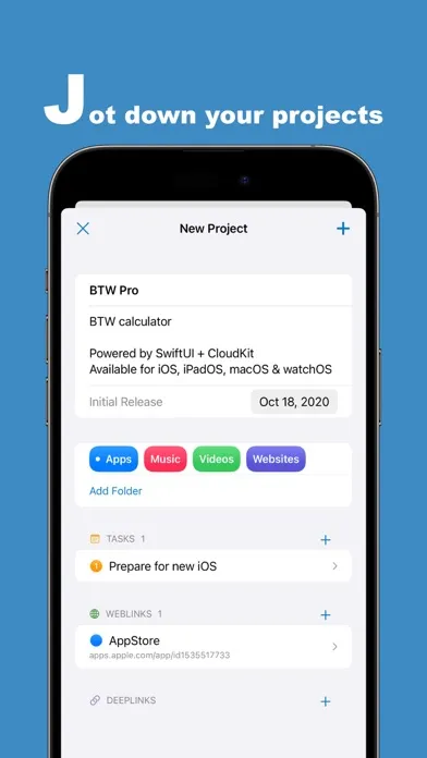 Capturas de tela do Juno - Project Manager