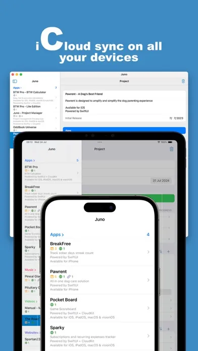 Capturas de tela do Juno - Project Manager
