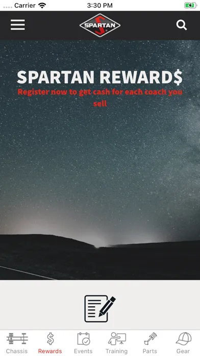 Ảnh chụp màn hình của Spartan RV Dealer Connect