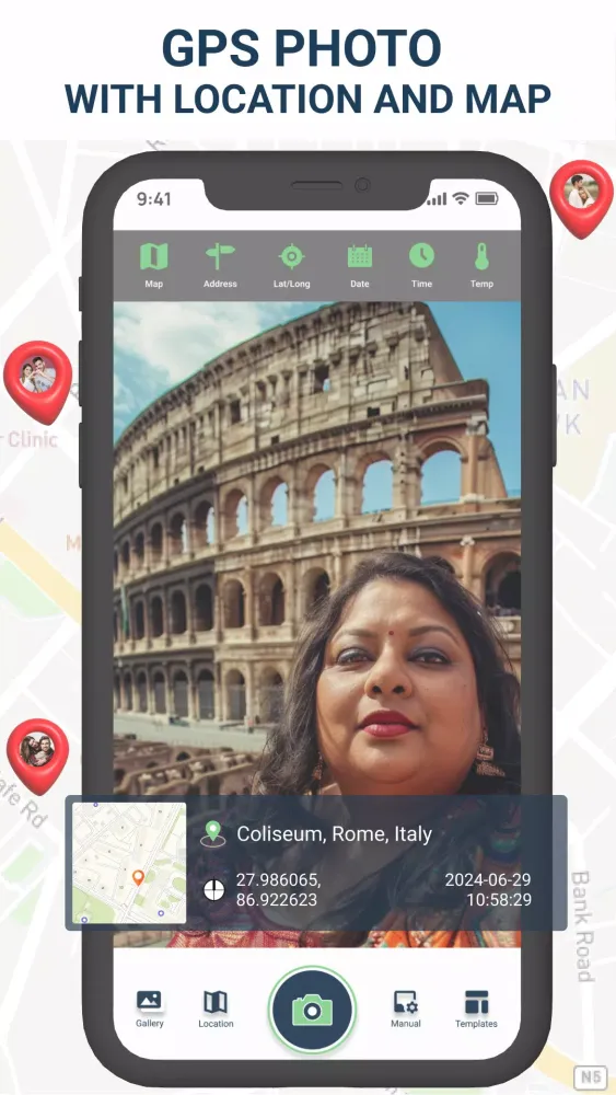 Screenshot di GPS Map Timestamp Camera App