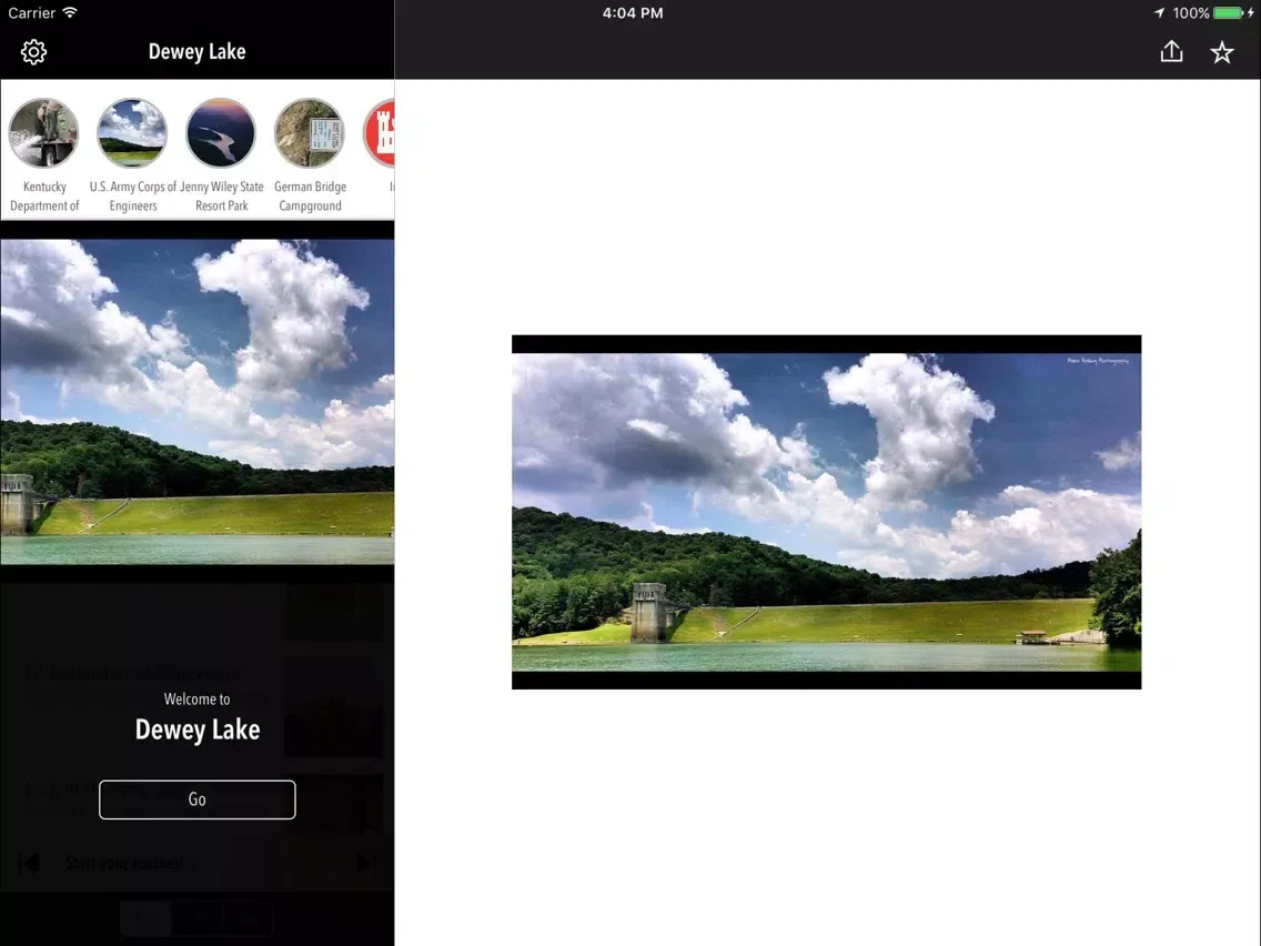 ภาพหน้าจอของ Dewey Lake iPad 