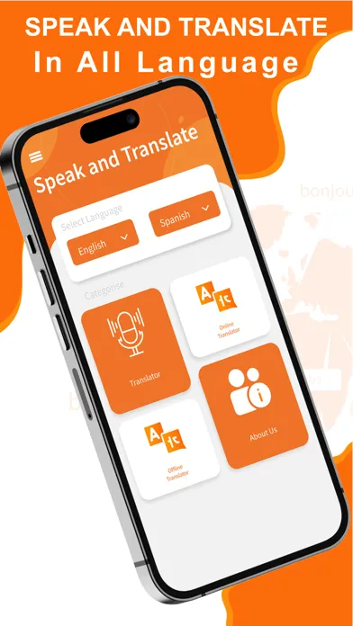 Captures d'écran de Speak & Translate All Language