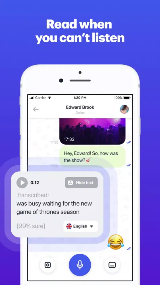 Captures d'écran de SpeakApp Voice Messenger