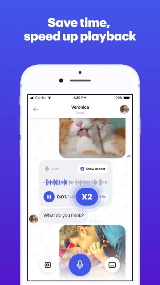 Captures d'écran de SpeakApp Voice Messenger