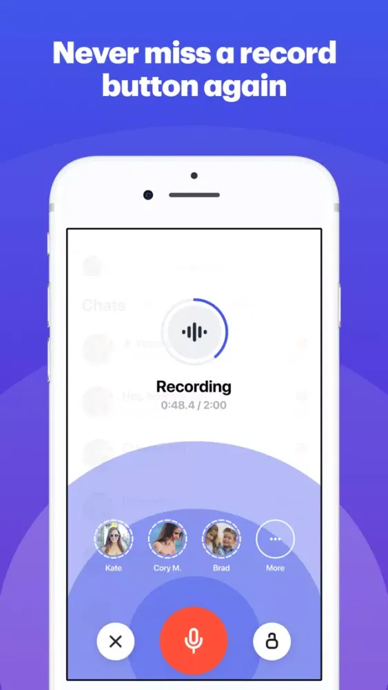 Captures d'écran de SpeakApp Voice Messenger