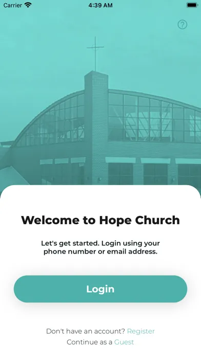 Capturas de tela do Hope Church Memphis