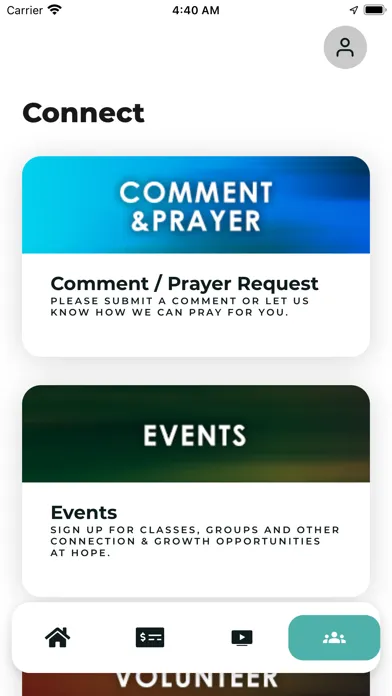 Capturas de tela do Hope Church Memphis
