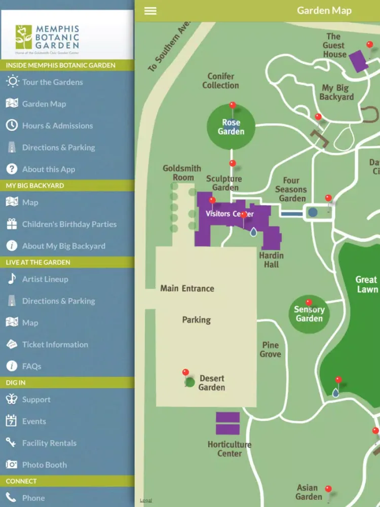 Memphis Botanic Garden iPad  Screenshots