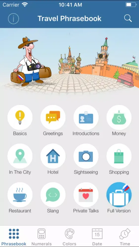 Captures d'écran de Russian Travel Phrasebook Lite