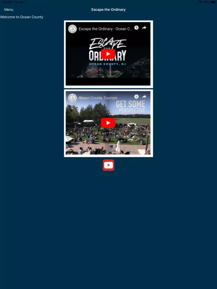 Ảnh chụp màn hình của Ocean County Festivals iPad 