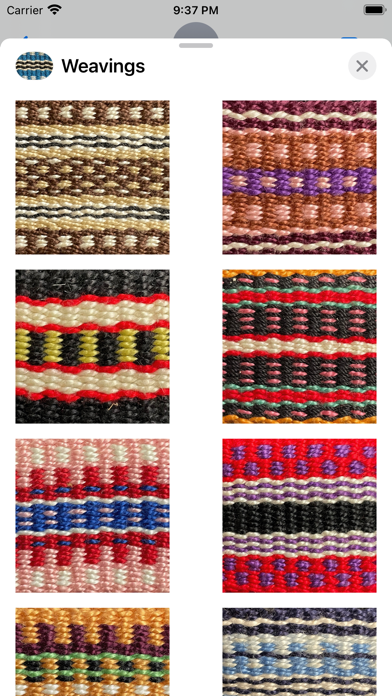 Capturas de tela do Weavings