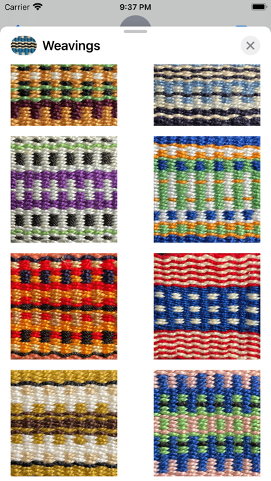Capturas de tela do Weavings