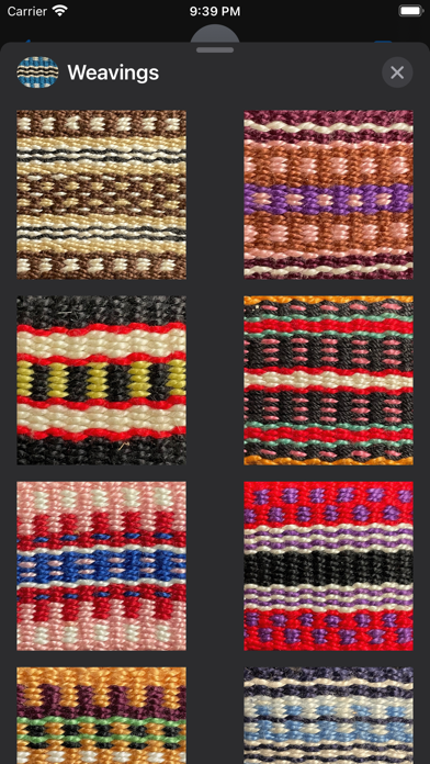 Capturas de tela do Weavings