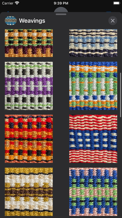 Capturas de tela do Weavings