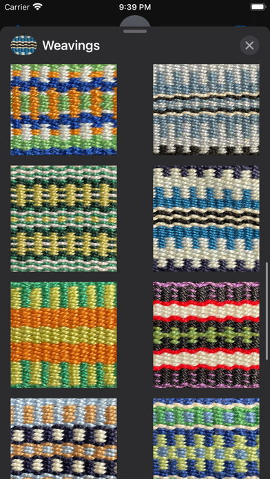 Capturas de tela do Weavings