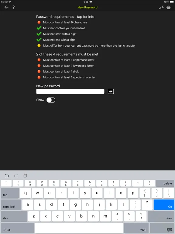 Specops Password Reset iPad  Ekran Görüntüleri