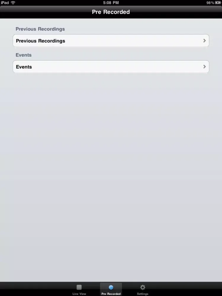 Screenshot di Speco Commander iPad 