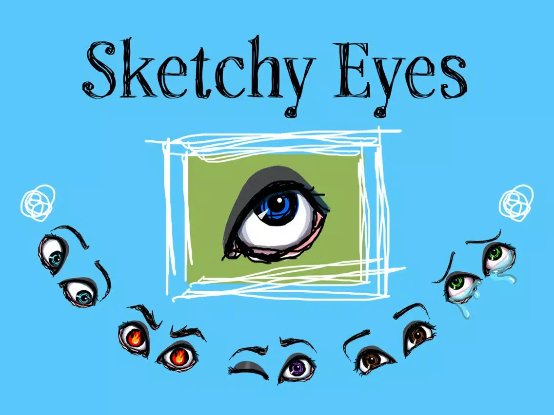 Screenshot di Sketchy Eyes add Expression to Texts Faces and Pix iPad