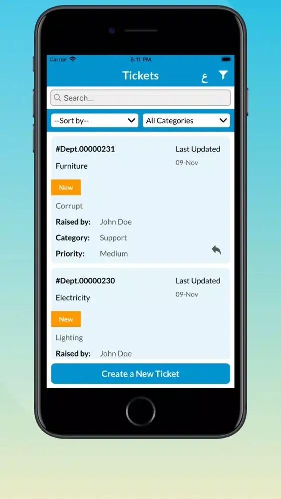 Spectra Ticketing System Screenshots