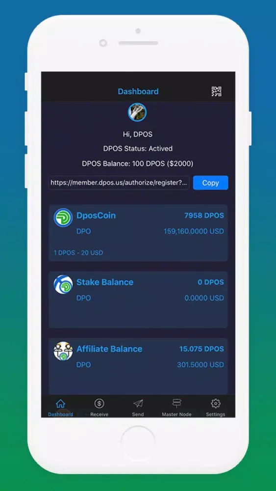 Скриншоты DPOS's official wallet