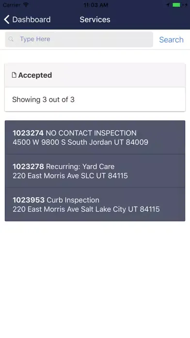 PRISM Mobile App Screenshots