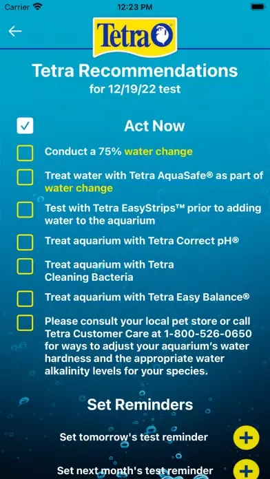 Tangkapan layar Tetra My Aquarium Connected