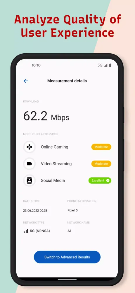 Zrzuty ekranu Speed Test WiFi Analyzer 4G/5G