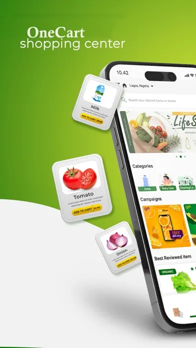 Capturas de tela do Onecart Food &Grocery Delivery