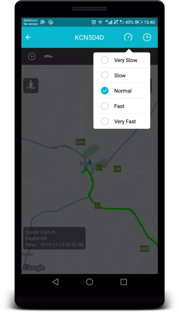 Ảnh chụp màn hình của Ajira Speed Governor Client