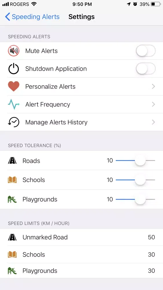 Ảnh chụp màn hình của Speeding Alerts - Calgary