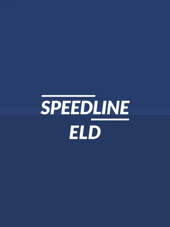 Tangkapan skrin SPEEDLINE ELD iPad 